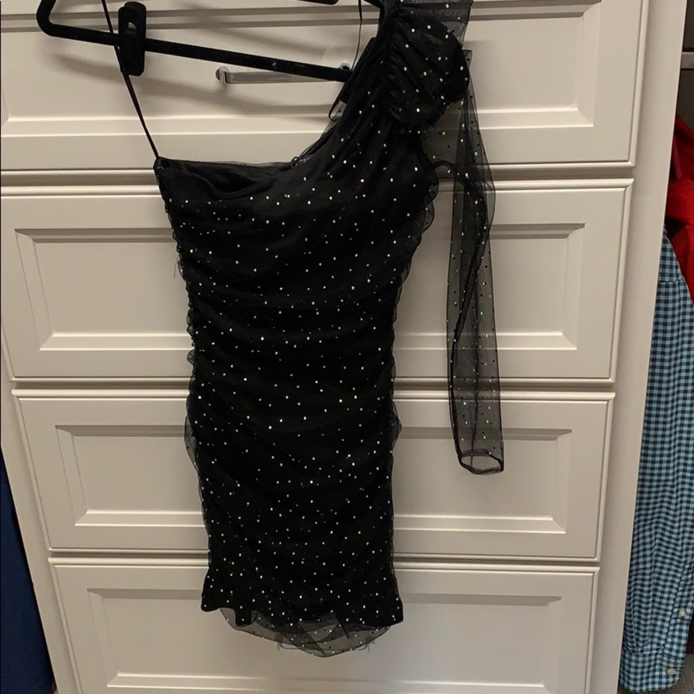 Zara dress one shoulder long sleeve